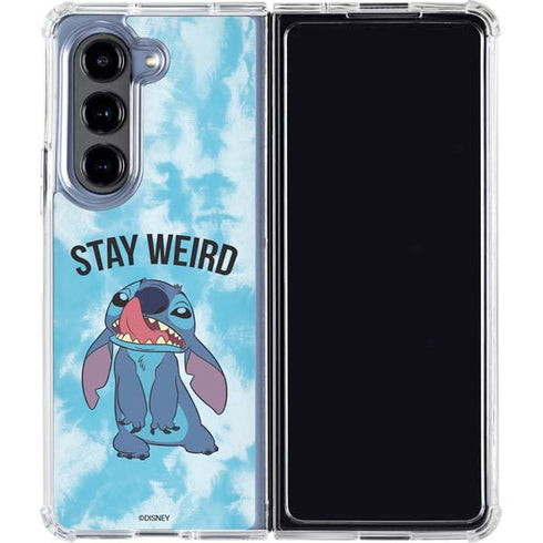 Disney Lilo and Stitch Stay Weird Galaxy Z Fold5 5G Clear Case
